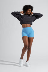 Thumbnail 3 of Luxe Crew Pullover - Black, 3 of 13