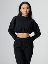 Thumbnail 4 of Cloud Long Sleeve Crop - Onyx Black, 4 of 10