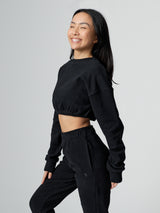 Thumbnail 5 of Cloud Long Sleeve Crop - Onyx Black, 5 of 10