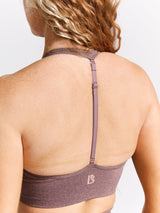 Thumbnail 4 of Halter Seamless Sports Bra - Mocha Berry, 4 of 5