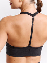 Thumbnail 2 of Halter Seamless Sports Bra - Charcoal, 2 of 6