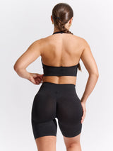 Thumbnail 3 of Halter Seamless Sports Bra - Charcoal, 3 of 6