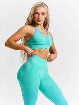 Thumbnail 2 of Halter Seamless Sports Bra - Playa Ombre, 2 of 6