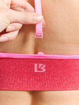 Thumbnail 6 of Halter Seamless Sports Bra - Salsa Ombre, 6 of 7