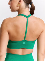 Thumbnail 2 of Halter Seamless Sports Bra - Lucky Charm, 2 of 7