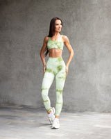 Thumbnail 6 of Double Dip Butter Sports Bra - Honeydew Tie Dye, 6 of 7