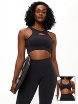 Thumbnail 1 of Form Reversible Seamless Sports Bra - Charcoal, 1 of 6