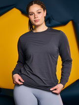Thumbnail 1 of Drape Long Sleeve Tee - Blue Steel, 1 of 6