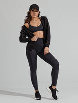 Limitless Laser Cut Sports Bra - Onyx Black
