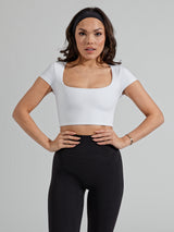 Thumbnail 10 of Butter Crop Top - White, 10 of 10