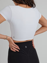 Thumbnail 6 of Butter Crop Top - White, 6 of 10