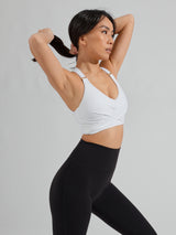 Thumbnail 4 of Candy Wrap Sports Bra - White, 4 of 11