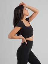 Thumbnail 5 of Butter Crop Top - Onyx Black, 5 of 9