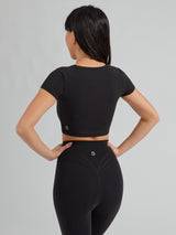 Thumbnail 6 of Butter Crop Top - Onyx Black, 6 of 9