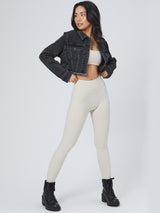 Thumbnail 7 of Desire Denim Jacket - Washed Black, 7 of 10