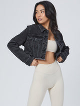 Thumbnail 1 of Desire Denim Jacket - Washed Black, 1 of 10