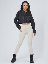 Thumbnail 9 of Desire Denim Jacket - Washed Black, 9 of 10