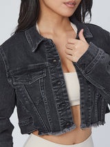 Thumbnail 2 of Desire Denim Jacket - Washed Black, 2 of 10